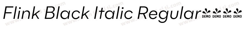 Flink Black Italic Regular字体转换